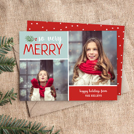 非常メリーに2枚の写真コラージュ シーズンカード