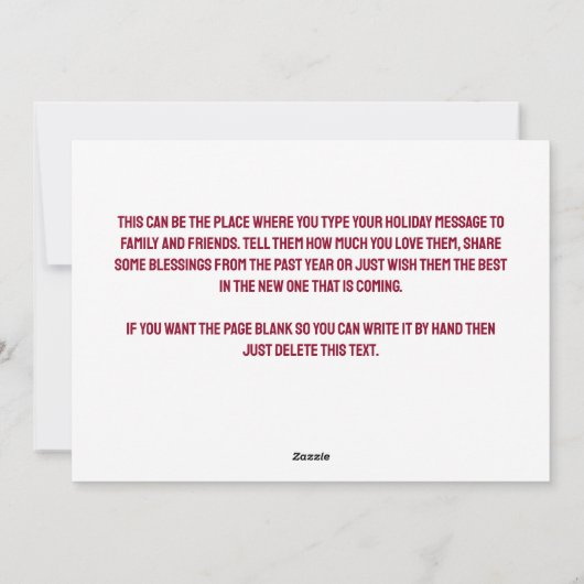 非常メリータイポグラフィフォトカスタム文字クリスマス シーズンカード (裏面)