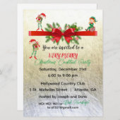 非常メリー小妖精や小人パーティー休日招待状6.5インチx 8 シーズンカード (正面/裏面)