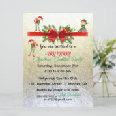 非常メリー小妖精や小人パーティー休日招待状6.5インチx 8 シーズンカード (スタンド正面)