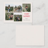 非常メリー5枚のコラージュ ノートカード (正面/裏面)