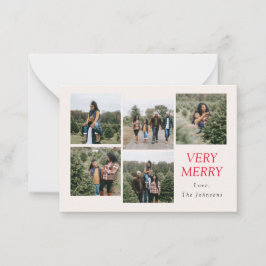 非常メリー5枚のコラージュ ノートカード