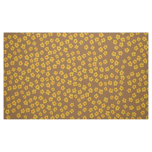 非常モダンにレトロな60年代70年代の花柄 ファブリック (ファットクウォーター)