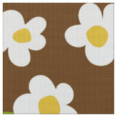 非常モダンにレトロな60年代70年代の花柄 ファブリック (クローズアップ)