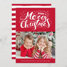 非常モダンに陽気なクリスマスタイポグラフィレッド