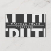 非常モダン暗はっきりした灰色ホワイト文字 名刺 (正面)