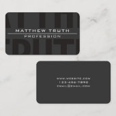 非常モダン暗はっきりした灰色ホワイト文字 名刺 (正面/裏面)