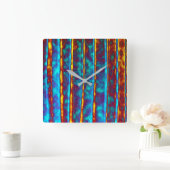 非常ユニーク抽象芸術テクスチャ スクエア壁時計 (ホーム)