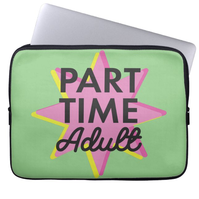 非常勤の成人 ラップトップスリーブ (正面)