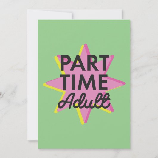 非常勤の成人 案内状 (正面)