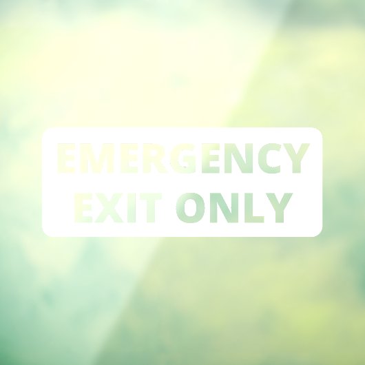 非常口のみのストアフロントデカール ウィンドウサイン (シート3)