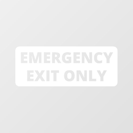 非常口のみのストアフロントデカール ウィンドウサイン (シート)