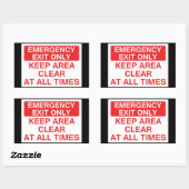 非常口のみ 長方形シール (シート)