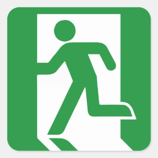 非常口ドアステッカー スクエアシール