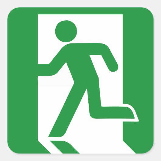 非常口ドアステッカー スクエアシール (正面)