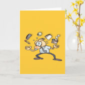 非常忙しに カード (黄色い花)