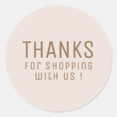 非常感謝していにミニマルな赤面ピンクラウンドクラス ラウンドシール (正面)