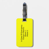 非常時にはラベル ラゲッジタグ (裏面縦)