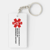 非常時には私のブラウザの歴史を削除して下さい キーホルダー (裏面)