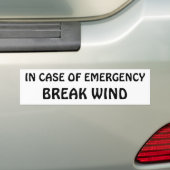 非常時には-壊れ目の風 バンパーステッカー (車上)