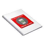 非常時には、壊れ目ガラス ノートブック (右側)