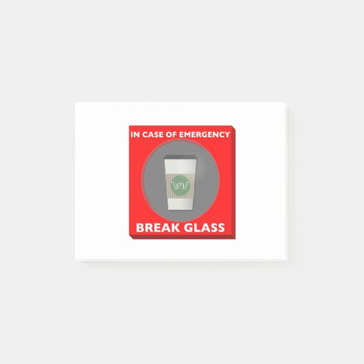 非常時には、壊れ目ガラス ポストイット (正面)