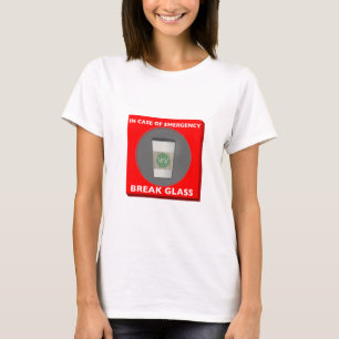 非常時には、壊れ目ガラス Tシャツ