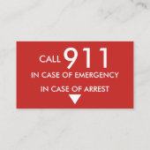 非常時には&Arrest警告 予約カード (裏面)