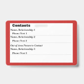 非常時に関する案内カード バッジ (Back)