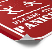 非常時パニックおもしろい標識 ポスター (角)