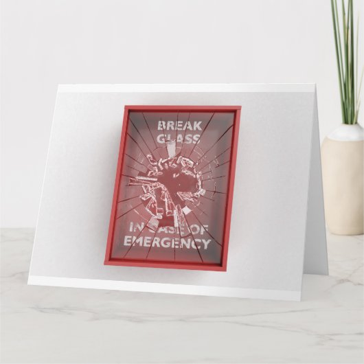 非常用レッドボックスの場合のブレーク カード (正面)