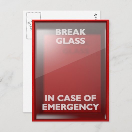 非常用レッドボックスの場合のブレーク ポストカード (正面/裏面)