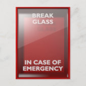 非常用レッドボックスの場合のブレーク ポストカード (正面)