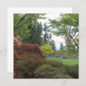 非常空白のに美しい園写真の招待 招待状 (正面/裏面)
