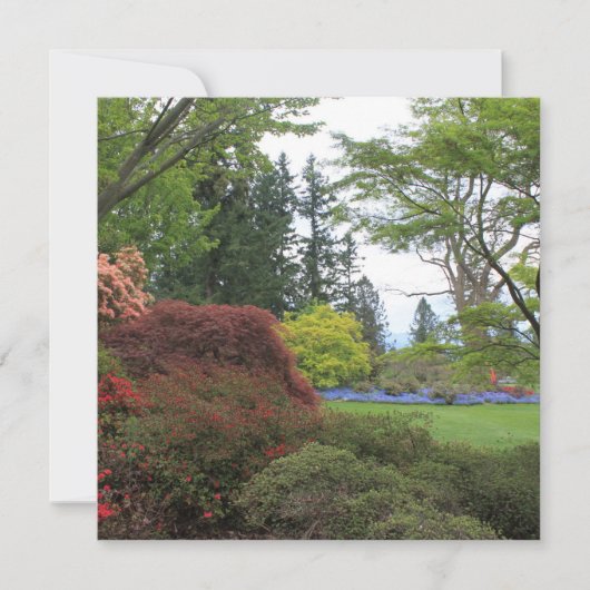 非常空白のに美しい園写真の招待 招待状 (正面)