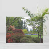 非常空白のに美しい園写真の招待 招待状 (スタンド正面)