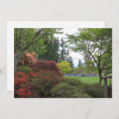 非常空白のに美しい園写真の招待 招待状 (正面/裏面)