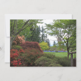 非常空白のに美しい園写真の招待 招待状