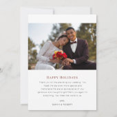 非常結婚したに結婚休日の発表 カード (裏面)