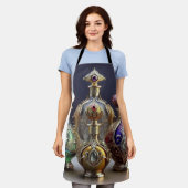 非常華美バロックスタイル香水ボトル エプロン (着用した状態)