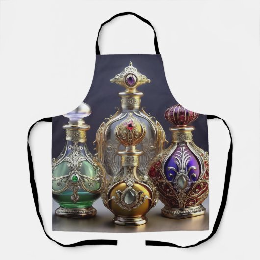 非常華美バロックスタイル香水ボトル エプロン (正面)