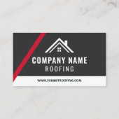 非常赤灰色の屋根の嵐の修理業者 名刺 (裏面)