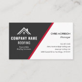 非常赤灰色の屋根の嵐の修理業者 名刺 (正面)