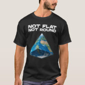 非平坦な地球ではなく丸い地球おもしろい Tシャツ (正面)