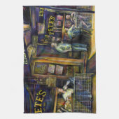 非幽霊のよく出る晶質な影で キッチンタオル (縦)