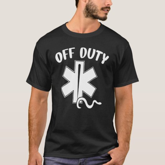 非当直の救急医療技術者 救急隊員 ファーストレスポンダー Tシャツ (正面)