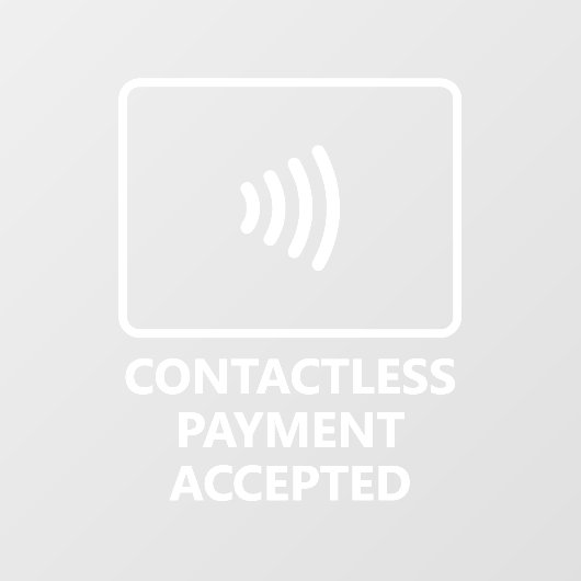 非接触支払の承諾 ウィンドウサイン (シート)