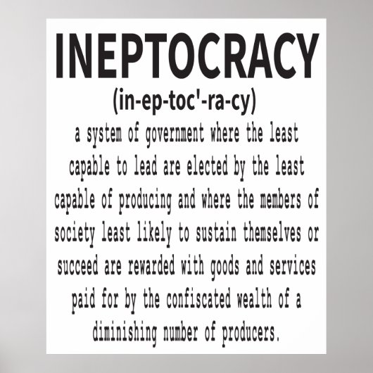 非政治の定義 – 政治おもしろいことわざ ポスター (正面)