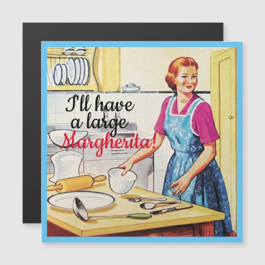 非料理妻のヴィンテージ50年代の台所のスローガン (正面/裏面)