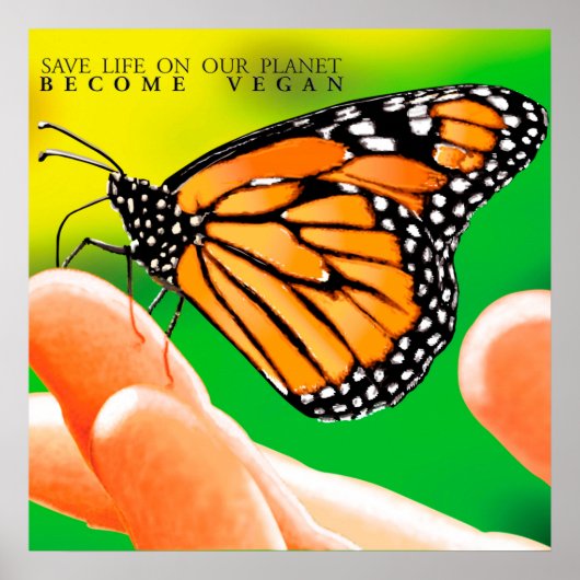 非暴力に進化する。ビーガン。 ポスター (正面)